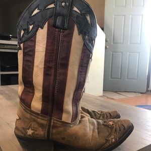 Laredo Keyes Stars and Stripes Snip Toe Boots